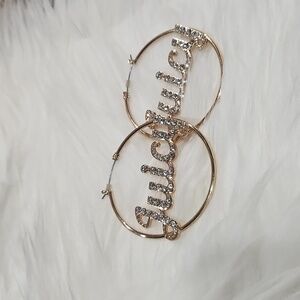 Juicy Couture Logo Hoop Earring